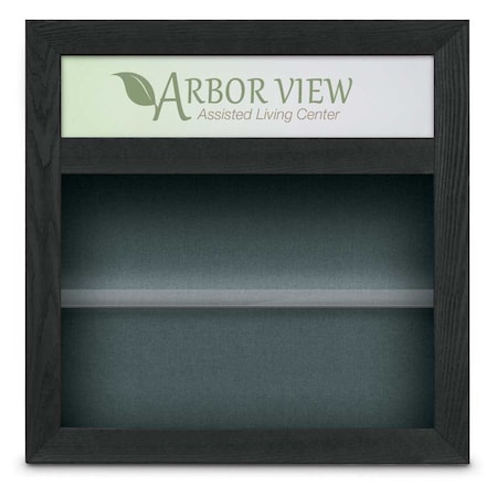 Outdoor Enclosed Combo Board,42x32,Bronze Frame/Black & Rubber